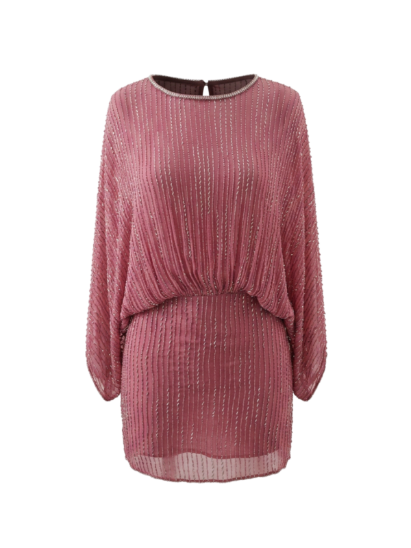 Vestido con aurora de lentejuelas