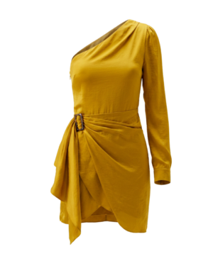 Vestido con alegría asimétrica