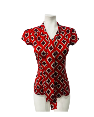 Blusa de estampado uniforme en tono apasionado