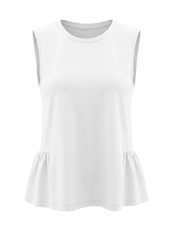 Blusa con detalle de vuelos en la cintura que estilizan con sutileza